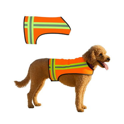 Reflective Dog Vest. Hi Visibility Blaze Orange Hunting Safety Vest Adjustable, Lightweight for Outdoor use - Hiking, Walking & Hunting. Water Resistant for Toy and Tiny Breeds (X-Small)