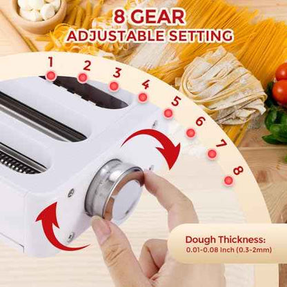 Pasta Maker Attachment for KitchenAid Stand Mixers 3-in-1 Stainless Steel Pasta Roller, Spaghetti/Fettuccine Cutter for KitchenAid Mixer Accessories & Pasta Press? by Gomen