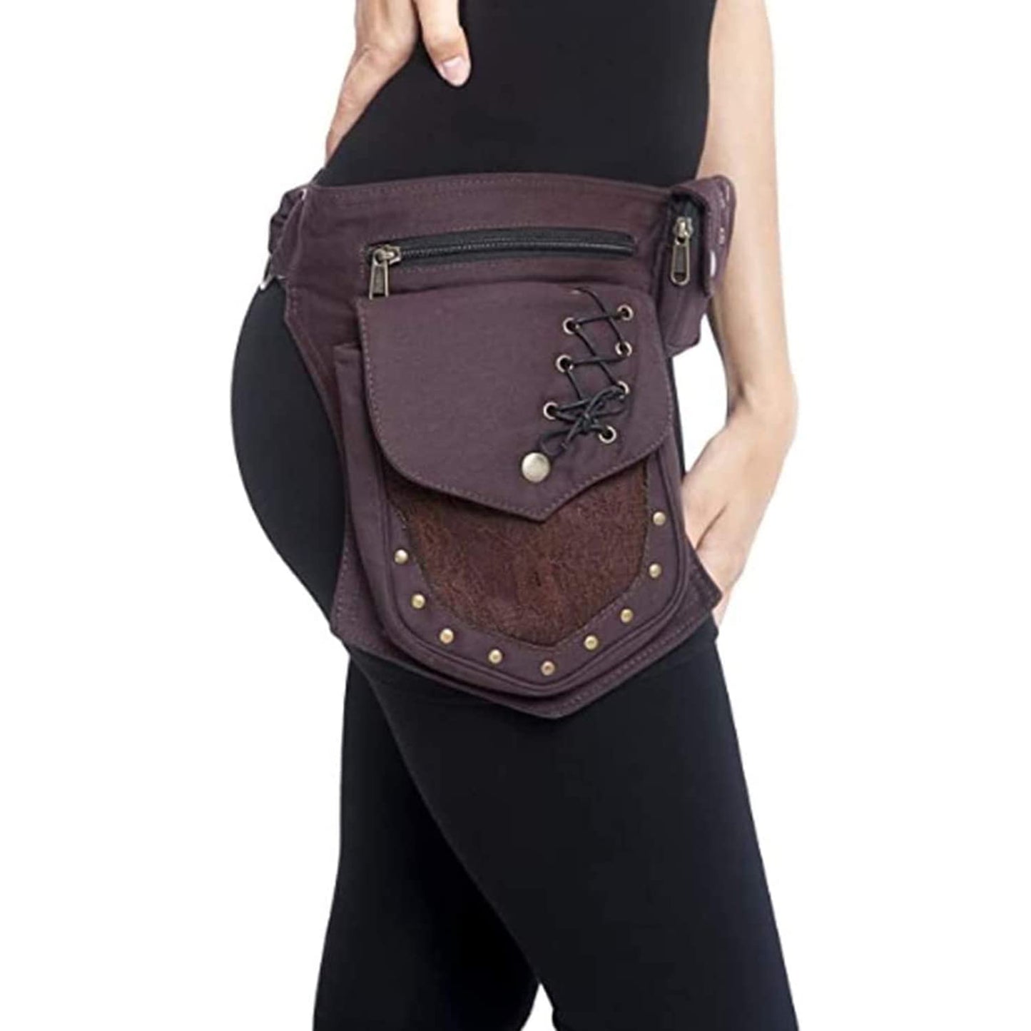 Renaissance QAZWSXE Festival Fanny Pack for Women - Waist Bag with Lace Design
