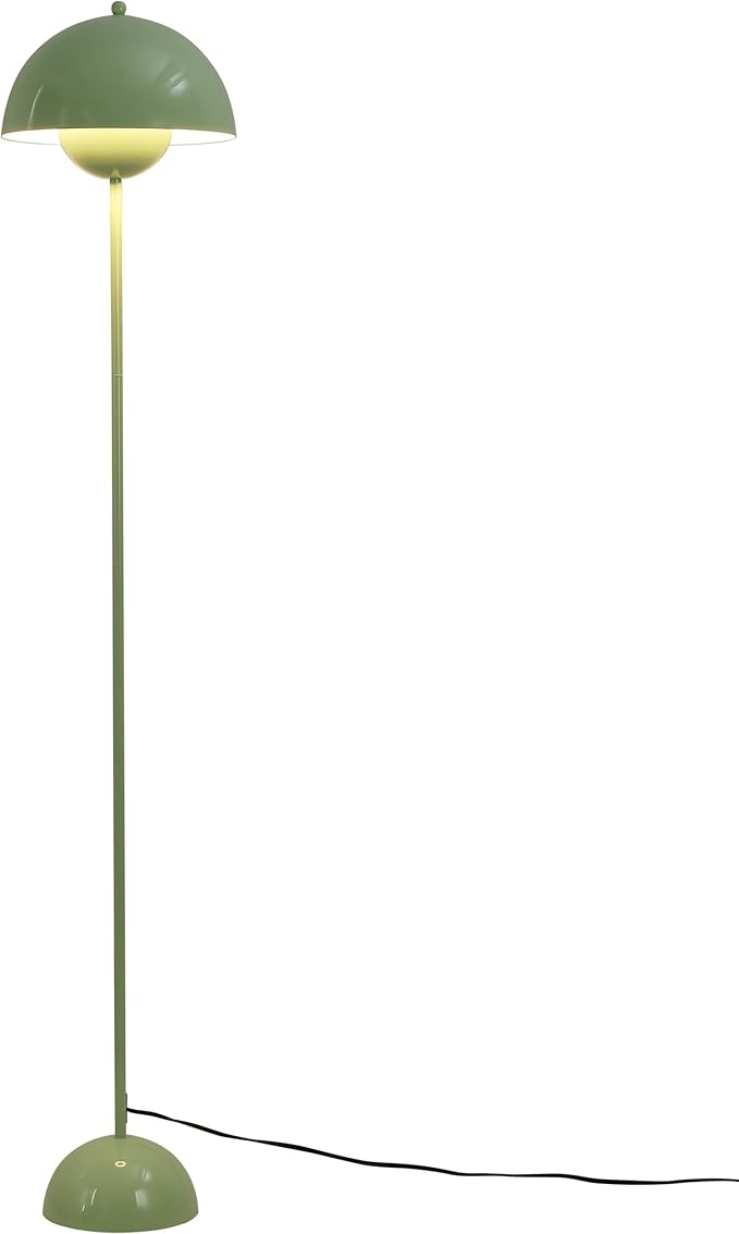 Modern Flowerpot Floor Lamp for Living Room, Industrial Tall Standing Lamp for Bedroom, Metal Shade Reflecting Light Reading Floor Lamp for Bedroom, Nursery Room, Corner(Green)