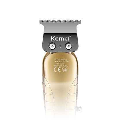 KEMEI 2293 Professional Hair/Beard Trimmer for Men Zero Gapped Hair Clippers for Barber with T Blade, Cordless Rechargeable