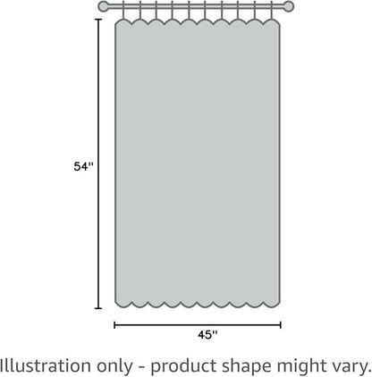 Tollpiz Short Linen Curtain Living Room Rod Pocket Semi Sheer Curtains Burlap Light Filtering Thick Linen Drape for Bedroom, 54 x 45 inches Long, Silver Grey, Set of 2 Panels