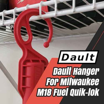 DAULT American-Made Heavy Duty Garage Storage Hooks for Milwaukee M18 Fuel Quik-lok | Updated Version for Dust Protection, Hangers | Utility Hooks | Set of 3 | Made in U.S.A. (Patented)