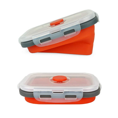 Ecomorning 3Piece Round Collapsible Lunch Container Silicone Food Storage Containers Collapsible Camping Bowl with Airtight Silicone Lids, Microwave, & Freezer Safe, 350ML