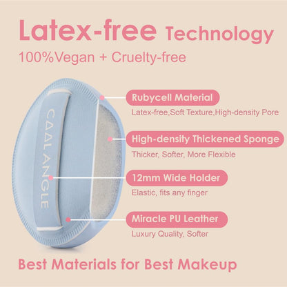 5Pcs Makeup Sponge For Foundation Concealer And Powder, Latex Free Blender Sponge For Natural And Easy Makeup Soft Long-lasting And Beginner-friendly, Green, Medium
