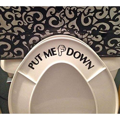 D Sticky Company Put Me Down Wall Sticker Bathroom Toilet Door Sign Vinyl Art Decals Home Decor