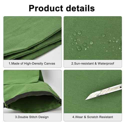 10Pcs Long Canvas Reusable Flooding Sandbags with Insert Buckle. Easy Handle Flood Protection Barrier for Home Door Window Basement Garage Floor Flood Control - 11"x28"