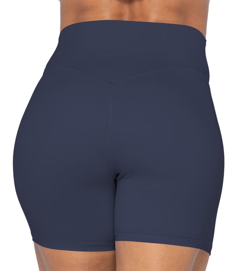 Sunzel No Front Seam High Waist Biker Shorts for Women, Squat Proof Yoga Workout Gym Bike Shorts 8-Inch Inseam Ash Blue X-Large