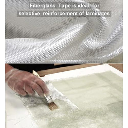 Fiberglass Cloth Tape | 6 oz | Glass Fiber Mesh Joint Tape ??Repair and Reinforcement Heat Insulation E-Glass Size 1 inches Wide, 33 Yards (2.5cm x 30m