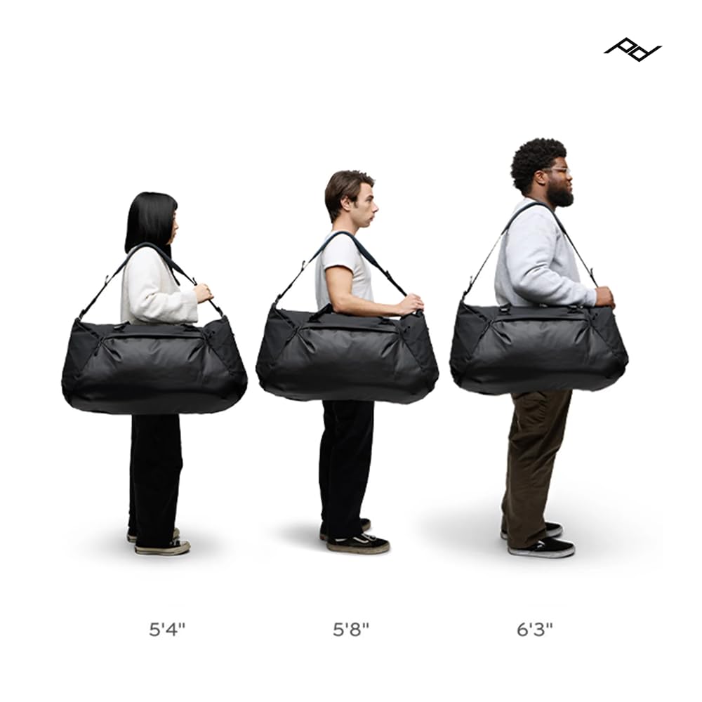 Peak Design Travel Duffel 35L, Eclipse, Weatherproof, Extra-Wide Zip, 4 External Pockets, Fits Packing & Camera Cubes, Ideal Weekend Bag, Versatile Duffel for Travel & Everyday Use