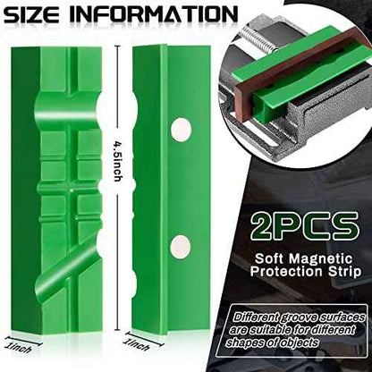 Tools Drill Press Vise Metal Press Vice Workbench Drill Vise Clamp with 2 Pieces Magnetic Pads Multi Grooved Pads Set for Daily Working Supply(3 Inch)