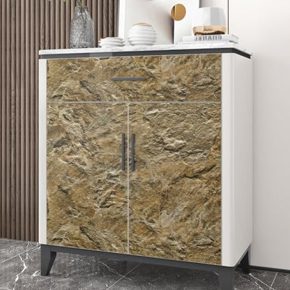 Wallercity Brown Marble Contact Paper Peel and Stick Countertops Granite Wallpaper for Cabinets Drawers Vinyl Self Adhesive Wall Paper for Desk Shelf Bathroom Kitchen Waterproof Film 15.8''x78.7''