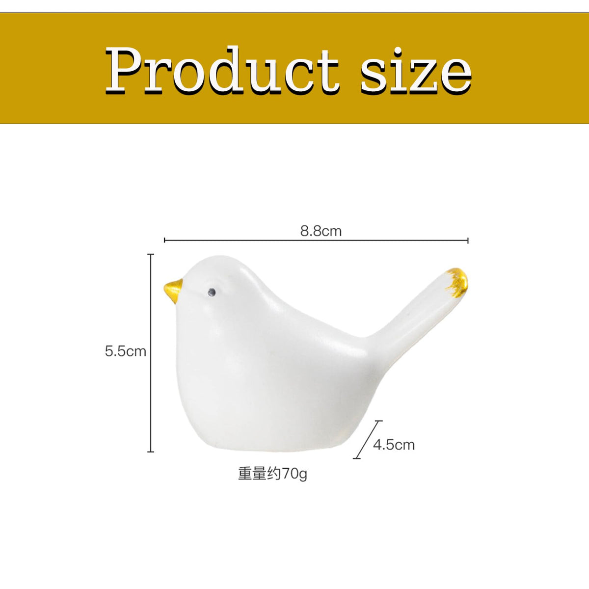 2Pack Bird Toilet Bolt Caps,Toilet Bolt Covers Decorative,Cute Funny Ceramics Bird Decorative,Closestool Bottom Easy Installation Replacement Parts（J-khaki）