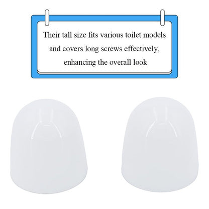 Toilet Bolt Caps Toilet Bolt Covers Toilets Screw Cover Caps Decorative 4 Pieces 1.26 Inch Height Avoid The Hassle of Trimming Bolts fit a lot of Model Toilets White Plastic Ckyleole