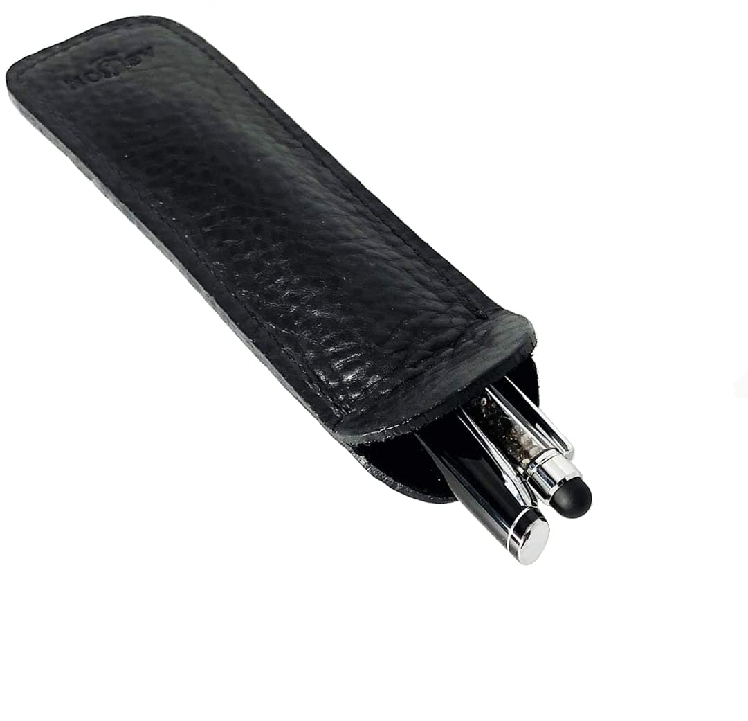 Aston Leather Pen-Slip-Double-Black