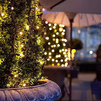 XTF2015 105ft 300 LED Christmas String Lights, End to End Plug 8 Modes Christmas Lights UL Certified Outdoor Indoor Fairy Light Christmas Tree, Patio, Garden, Party, Wedding, Holiday (Warm White)