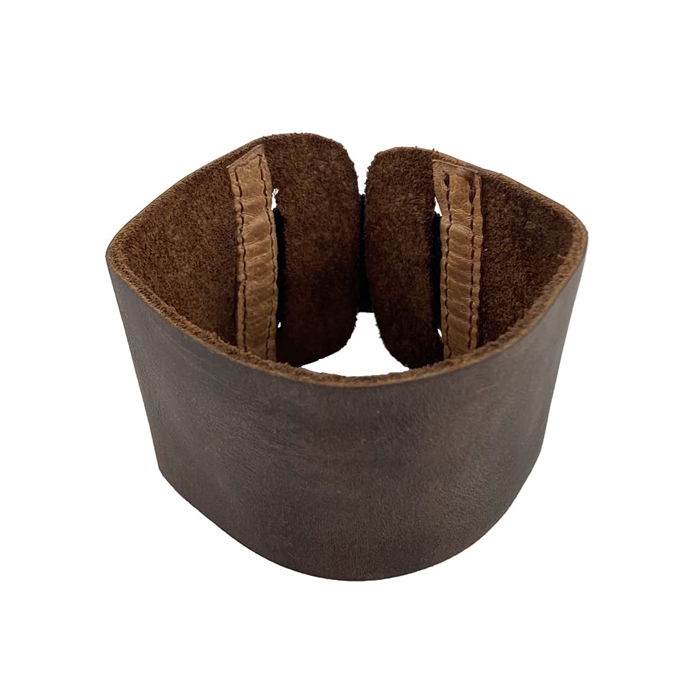 Hide & Drink Rustic Leather Reusable Coffee & Tea Grip Sleeve, Insulator, Hand Protector & Drink Grip for Paper Cups Handmade (Bourbon Brown)