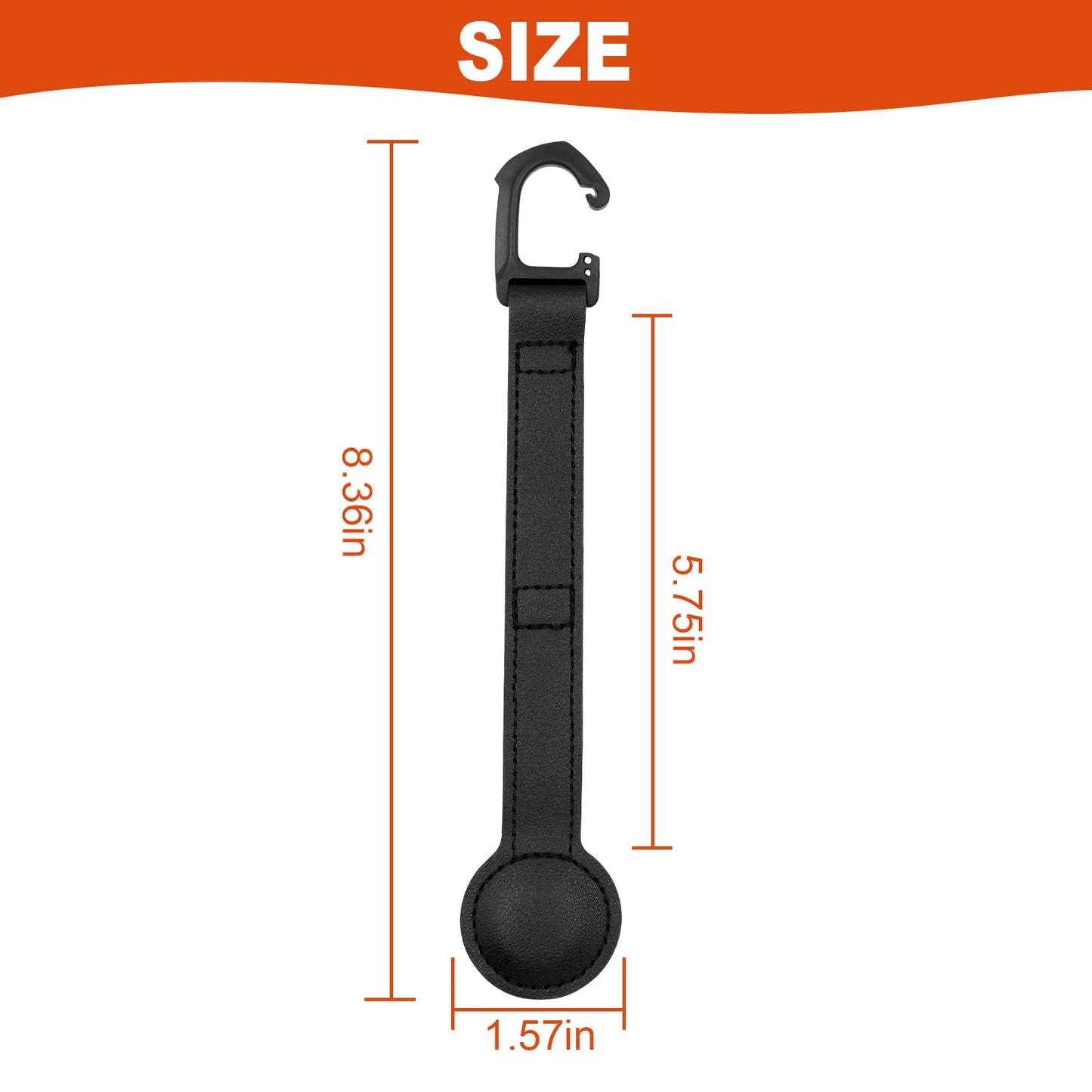 2 Pack Cowboy Hat Holder for Truck, Leather Magnetic Cap Clip, Truck Car Seat Hat Organizer Accessories for Men and Women, Suitable for Car, SUV, Pickup Seat Back Headrest Hat Clip Storage (Black)