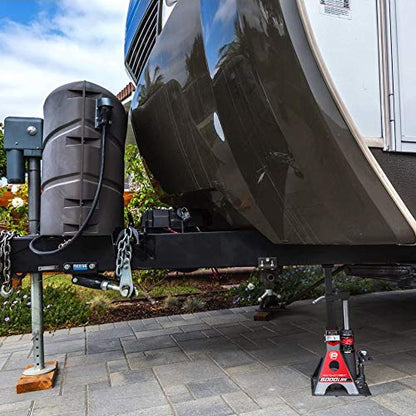 Powerbuilt 3 Ton, Bottle Jack and Jack Stands in One, 6000 Pound Capacity, All-in-One Car Lift, Heavy Duty Vehicle Unijack, Wide Base, 620471