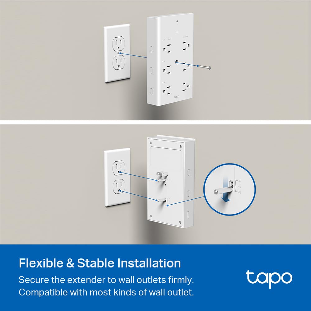 TP-Link Tapo Smart Plug Outlet Extender, Surge Protector, 18W Fast Charging, 3 Individual Smart Outlets, 1x USB-C & 2X USB-A, Smart Night Light, Works w/Apple HomeKit, Alexa & Google Home, Tapo P306