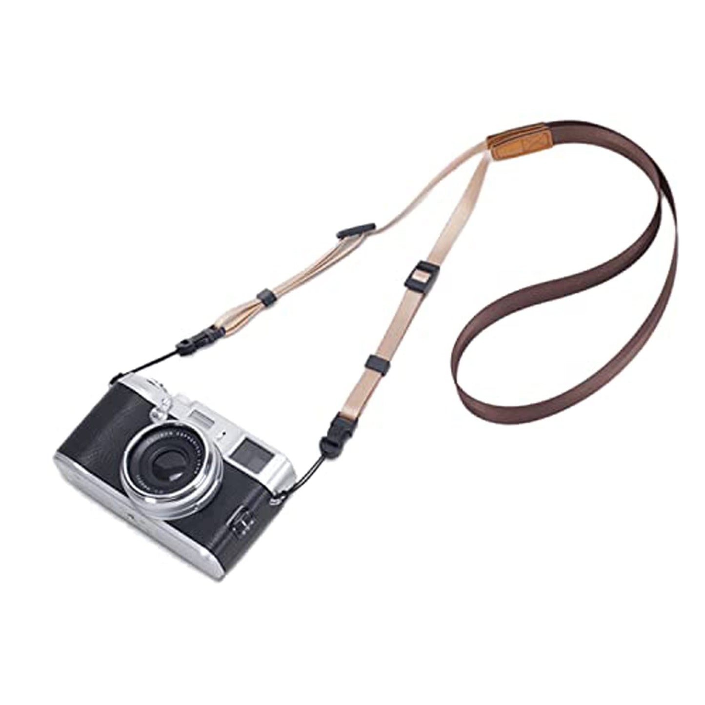 AOLLCCAE Universal Adjustable Slim Shoulder Sling Neck Strap for All Camera DSLR SLR (Coffee Brown)