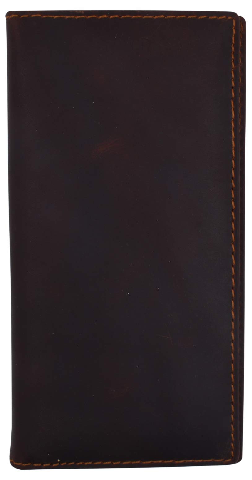 MARSHAL Genuine Leather Checkbook Cover Case #156-cr (Vintage Brown)