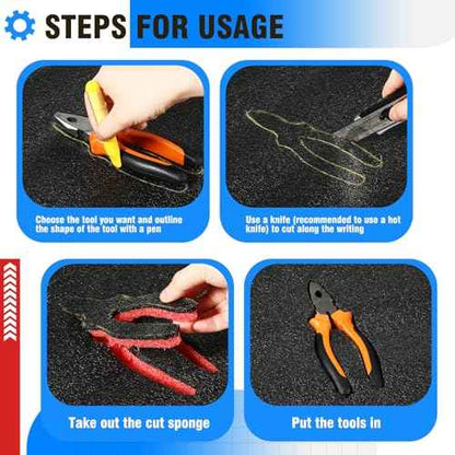 Pangda 2pcs Foam Inserts Compatible with 48-22-8424 Foam Pads Layered Tool Box for Cases Packing Padding Toolbox Storag