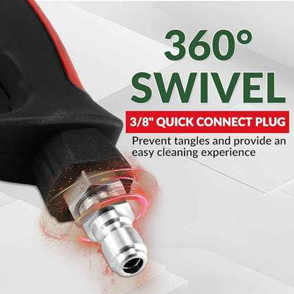 RIDGE WASHER Pressure Washer Gun 5000 PSI, Long Range Nozzle and Shooter Tip Twist Nozzle, 27 Inch Power Washer Gun Swivel with Stainless Steel Extension Wand