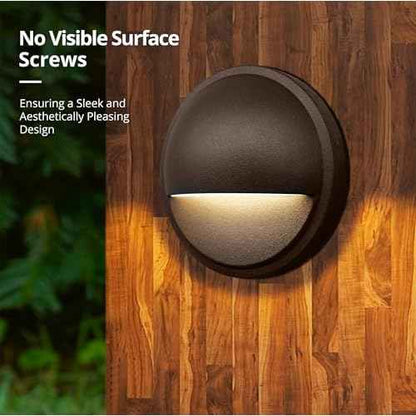 GKOLED Low Voltage LED Deck Lights, 12V AC/DC Landscape Step Railing Fence Light, 2W 2700K Accent Lighting Fixture, Die-cast Aluminum, Dark Brown, 6-Pack