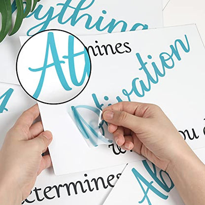 3 Sheets Vinyl Quotes Stickers, Inspirational Saying Wall Decals for Home, Office, School, Teen Dorm Room