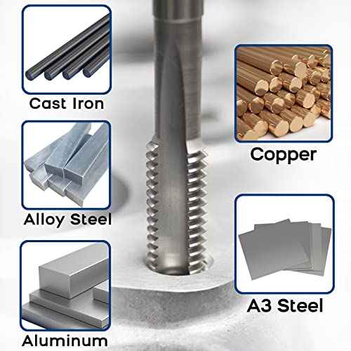 Burkit 1-1/4"-12 UNF Thread Tap Right Hand, HSS 1-1/4 x 12 UNF Straight Fluted Machine Tap