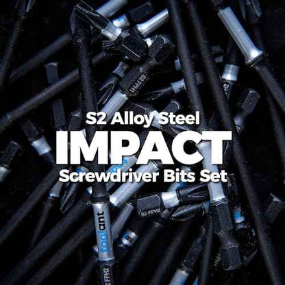 toolant TB-Fit Electrician Impact Screwdriver Bit Set, 10pcs 1 inch Long FPH2 (PH2-SL6), 1/4¡± Hex-Shank S2 Steel Hex Bits Set, CNC Machined Tips with Magnetism