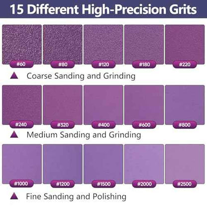 30-Sheet Premium White Corundum 80 Grit Sandpaper, 9 x 3-2/3 Inch Heavy Duty Wet Dry Abrasive Sheets for Wood Metal Sanding and Grinding