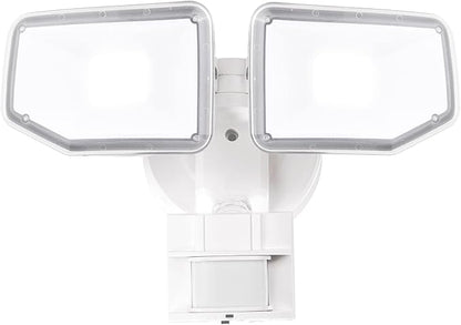 40W LED Security Lights Motion Sensor Light Outdoor, 180 Degree, 4000 LM, 5000 K, ETL Water Resistant, Clear 2 Head Motion Detector Flood Light for Garage, Yard (White)