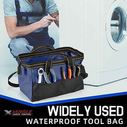 3-Pack 13 Inch Tool Bags, Waterproof Zipper, Heavy Duty Material for Tool Organizer & Storage, Electrician, Carpenter, HVAC (Shoulder Strap)