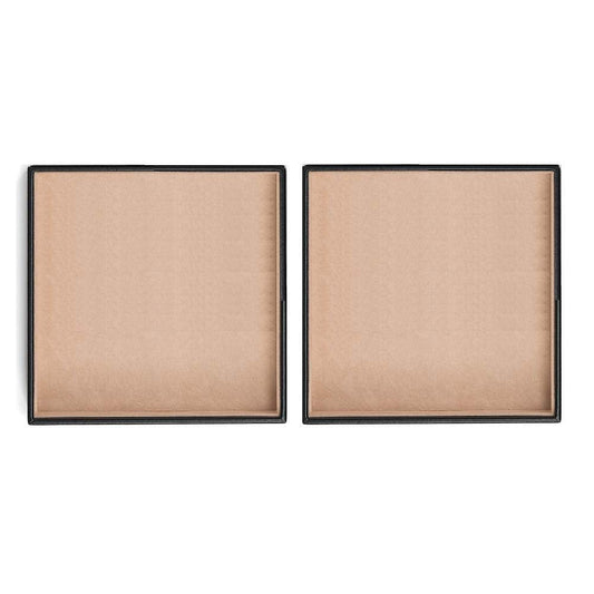 Glenor Co Jewelry Organizer Tray - Set of 2 - Stackable Empty 2 Inch Deep Jewelry Storage Trays w/o dividers - Display on Dresser or Drawer - Compatible with Other Trays - Black