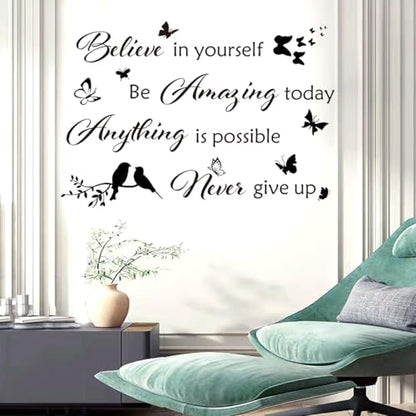 Inspirational Wall Stickers Wall Quotes Letter Stickers Ability Motivation Believe in Yourself Saying Home Decals Quote for Bedroom Living Room Hallways Office Classroom Teen Dorm Room Home Decor