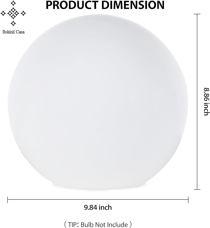 10 Inch Ball Table Lamp with Glass Shade, Ball Light Bookshelf Lamp for Bedroom, Dorm, Office and Bedroom Bookshelf Reading Decoration, Without Bulb