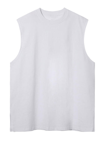 SnowElve 3 Pack Mens Workout Tank Tops Sleeveless Tee Shirts Men Muscle Shirt Gym Cotton T Shirts Running Beach Loose Fit Tee（XZG,BKBKWT,S