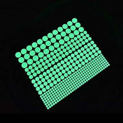 1 Sheet Glow in The Dark Wall Stickers,407 Pcs Removable Glow in Dark Dots Wall Decals,Adhesive Dots Luminous,Glow in The Dark Ceiling Stickers Decor,Realistic Starry Sky Wall Treatments and Supplies