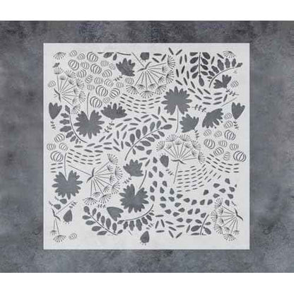GSS Designs Dandelion Botanical Stencils 12x12Inch Reusable Floral Plant Wall Stencil for Painting on Furniture Walls Nature Wallpaper Stencil Pattern