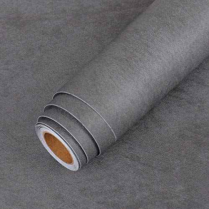 LACHEERY Extra Thick Matte Concrete Wallpaper Stick and Peel Wall Paper Roll Dark Grey Vinyl Countertops Vintage Industry Concrete Textured Cement Contact Paper for Bedroom Walls Furniture 15.8"x80"