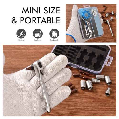 COTOUXKER Mini Ratchet Set, Right Angle Screwdriver set with 1/4 Mini ratcheting screwdriver and Bits Sockets for Tight Spaces