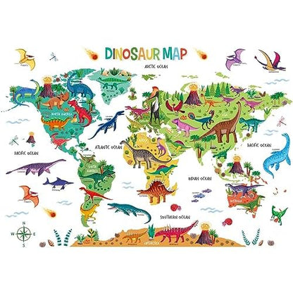 DECOWALL SG2-2312 Dinosaur World Wall Stickers Decals Room Kids Nursery Bedroom d?cor Boys Living Baby Dino playroom Travel Nursery Removable