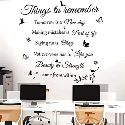 Wall Sticker Wall Stickers Wall Decals Things to Remember Wall decalwall Decor Wall Decorations Home Decor Home Decorations