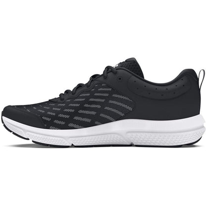 Under Armour Men's Charged Assert 10 Shoes, (001) Black/Black/White, 9 Wide