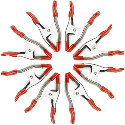 6-Pack 6-Inch Heavy Duty Spring Clamps ? Metal Spring Clip Set with 2.5¡± Jaw Opening, Rubber Coated Handles & Tips ? Strong Grip Clamps for Woodworking, DIY, Photography, Crafting