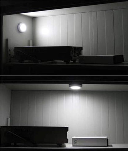 Searik 6 Pack Motion Sensor Lights Indoor, Magnetic Cordless Battery Powered LED Night Light Step Stair Closet Lights Under-Cabinet Lighting Stick On Anywhere Lamp for Home Kitchen Cabinet Bathroom