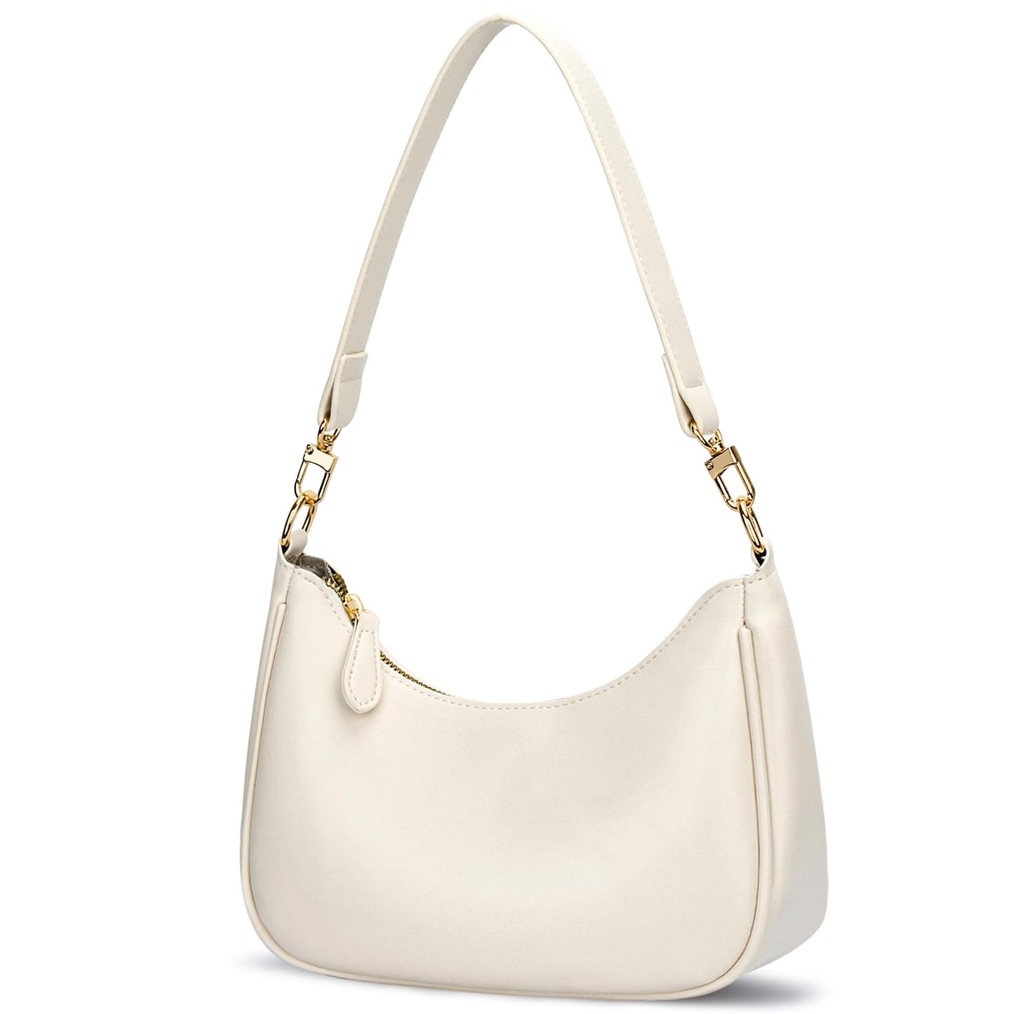 KKXIU Shoulder Bag for Women Cute Hobo and Tote Handbags Retro Clutch Underarm Purse with 2 Removable Straps (Beige)
