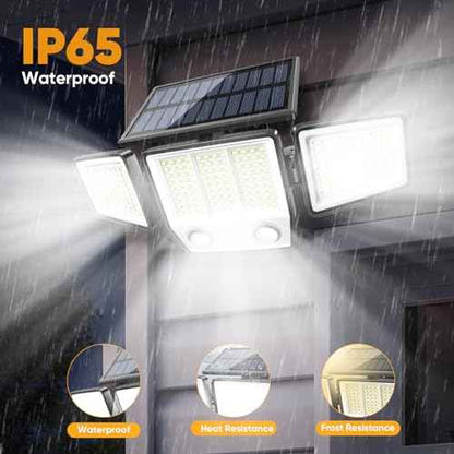 Solar Motion Sensor Outdoor Lights Waterproof - 3000LM 3 Modes Security Lights Outdoor 270¡Æ Illumination IP65 LED Solar Flood Wall Light for Garden Yard Patio Pathway (Modern, 3)